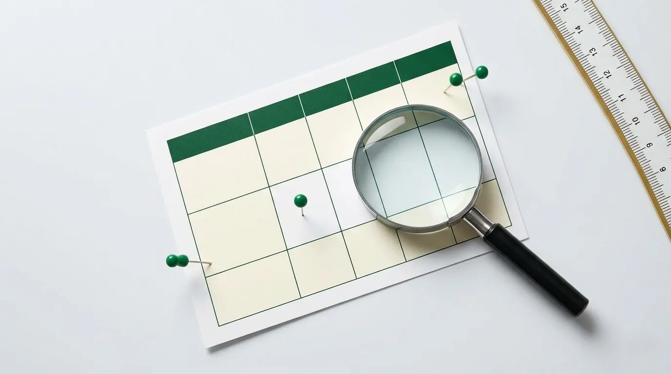 Editorial visual representing data-driven methodology and verifiable scoring principles